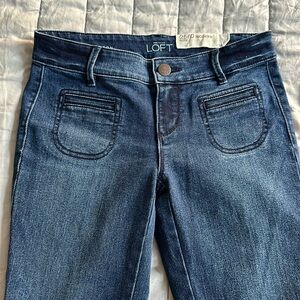 NWOT LOFT Modern Flare Petite Jeans
